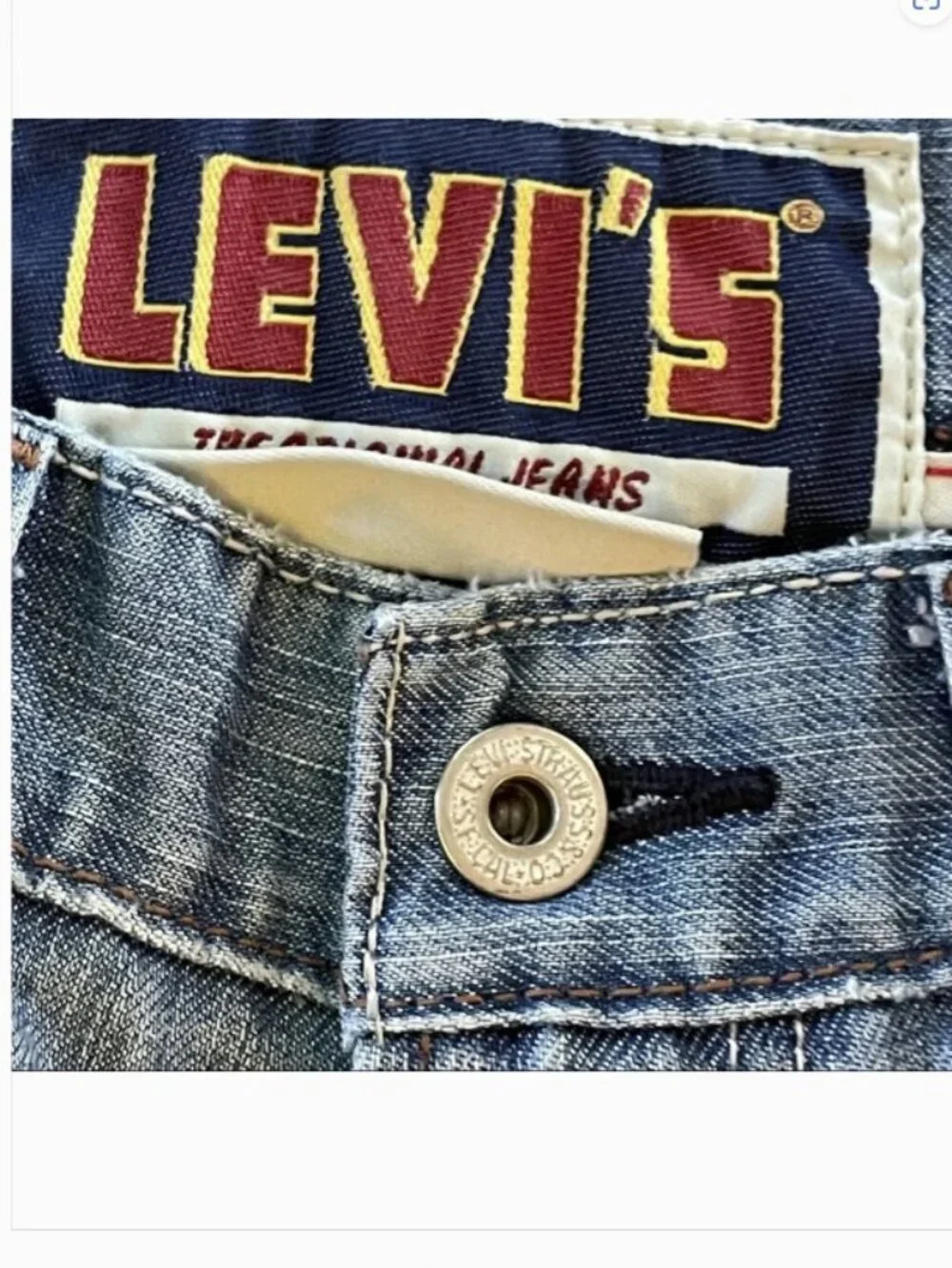 LEVI'S Slim Straight 514 Men's Jeans W32 L30 Destroyed yet Classic